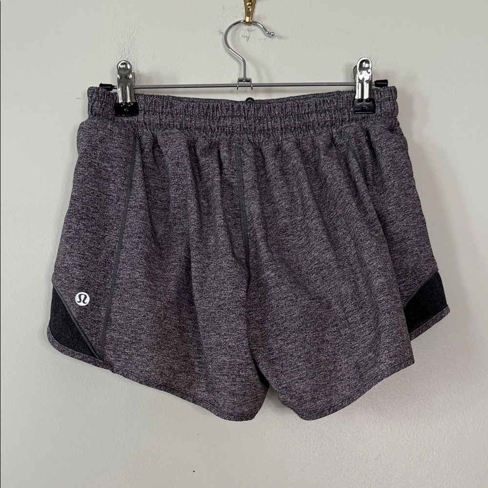 SOLD!!! Lululemon heathered gray hotty hot shorts size 6 regular